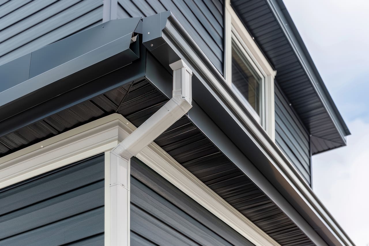 New uPVC guttering and downpipe fitted on a home in Berkshire